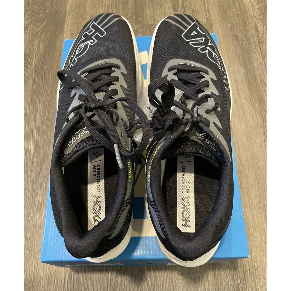 Hoka Crescendo MD 2 Black White‎ Track Spikes Mens 10.5 1155116 BWHT New - Picture 7 of 7